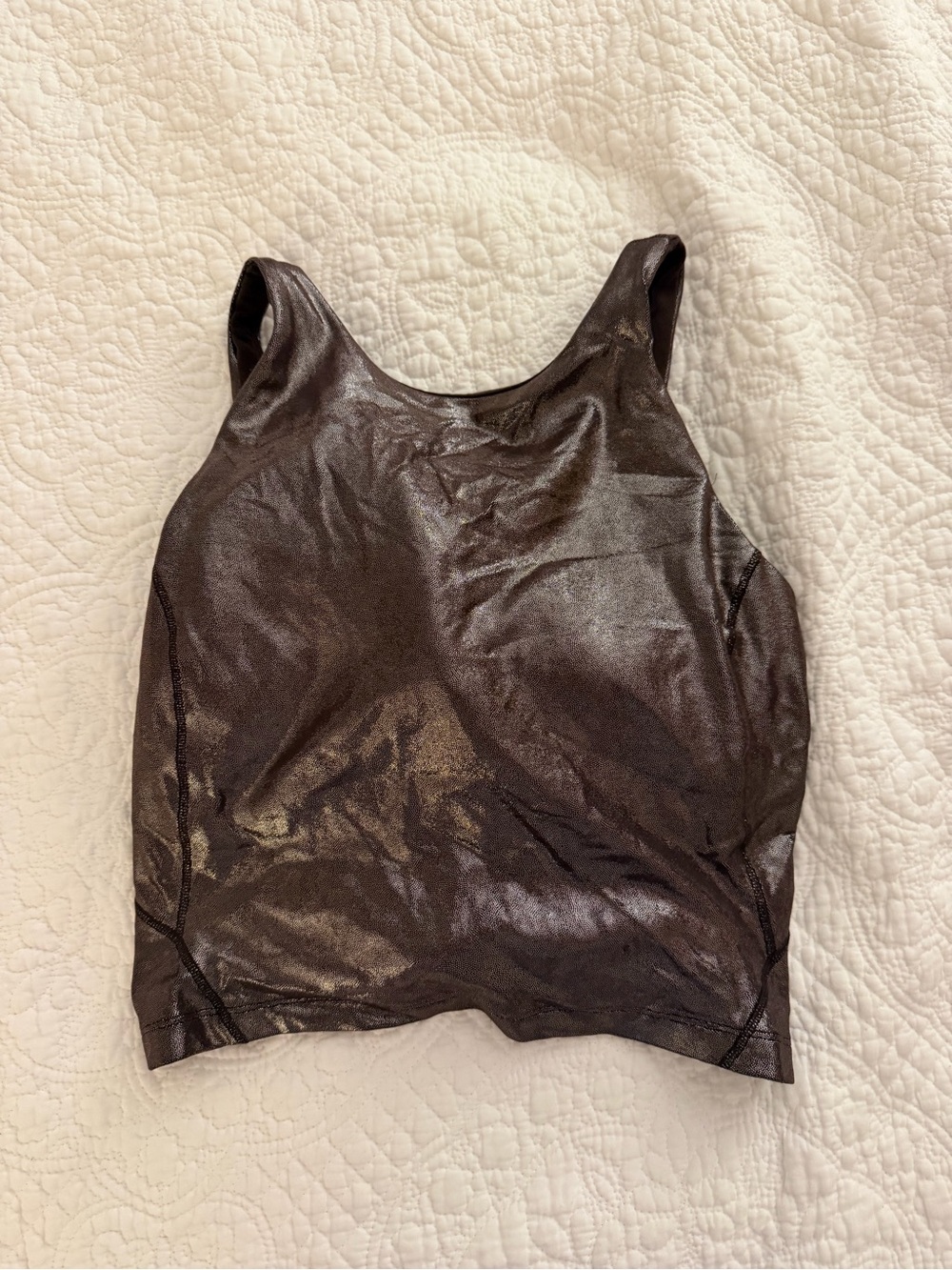 lululemon athletica Metallic Brown Crop Tank